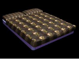 Floor mattress bed 3d model preview