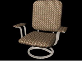 Upholstered swivel chair 3d preview