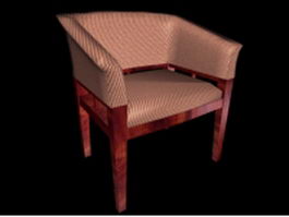 Upholstered tub chair 3d preview