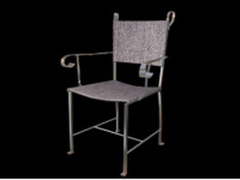 Canvas lawn chair 3d model preview