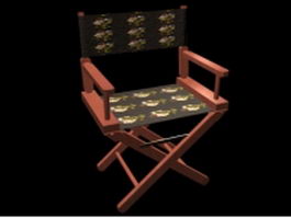 Canvas folding chair 3d preview