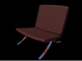 Brown Barcelona chair 3d preview