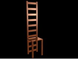 Antique ladder back chair 3d preview