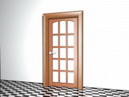 Glazed interior door 3d model preview