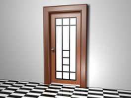 Frosted glass interior door 3d model preview