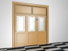 Interior folding doors 3d model preview