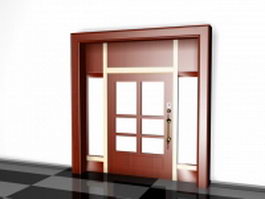 Room divider door 3d model preview