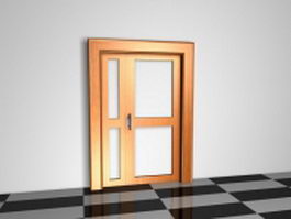 Interior door with lites 3d model preview