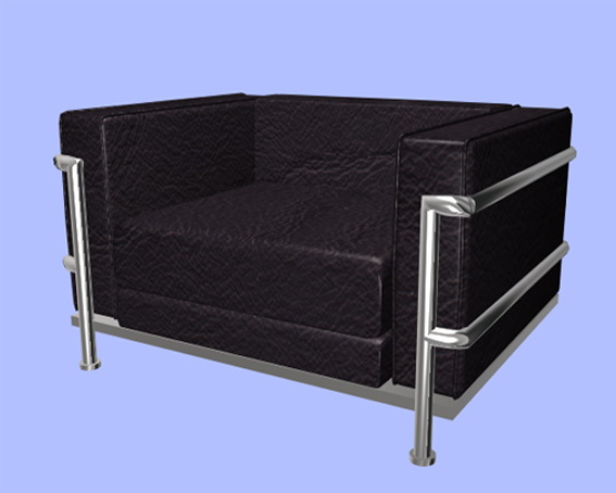 Office sofa chair 3d rendering