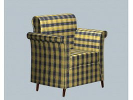 Plaid sofa furniture 3d preview