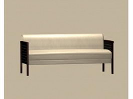 Retro settee sofa furniture 3d model preview