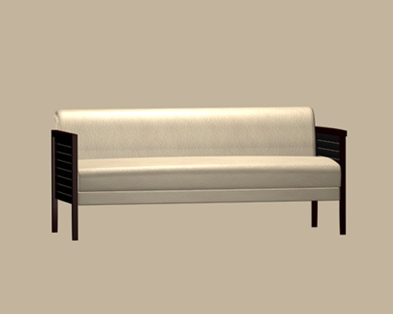 Retro settee sofa furniture 3d rendering