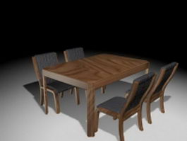 Rustic dining table sets 3d model preview