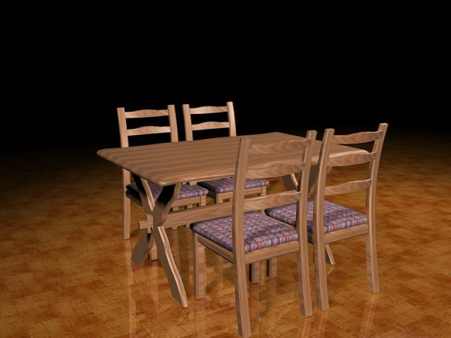 Casual dining room sets 3d rendering