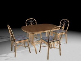 Casual kitchen dining sets 3d preview