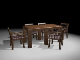 Formal dining room sets 3d model preview