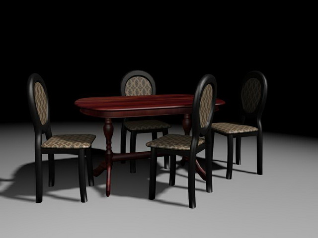 Small apartment dinette sets 3d rendering