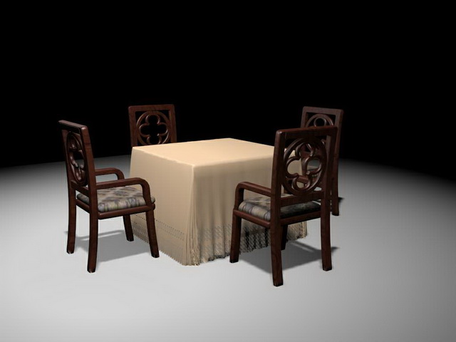 Elegant dinette sets 3d rendering