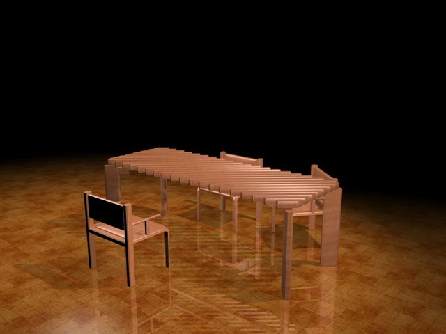 Bistro dining sets 3d rendering