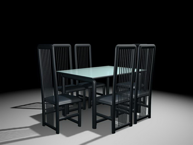 Modern dining room sets 3d rendering