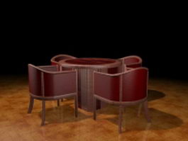 Patio dining sets 3d model preview