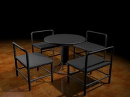Outdoor bar furniture sets 3d model preview