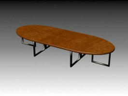 Racetrack conference table 3d model preview