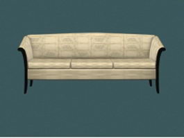 French country settee 3d model preview