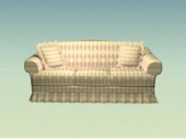 Modern rustic sofa 3d model preview