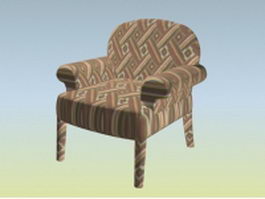 Upholstery fabric chair 3d model preview