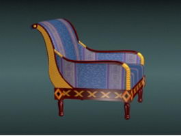 Antique sofa chair 3d model preview
