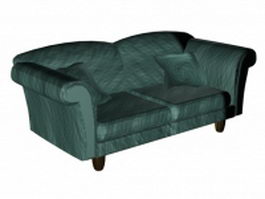 French style loveseat 3d model preview
