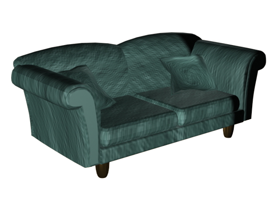 French style loveseat 3d rendering