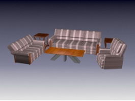 Elegant living room sets 3d preview