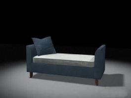 Vintage divan sofa 3d model preview