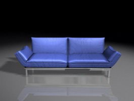 Blue loveseat couch 3d preview