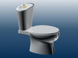 Round toilet 3d model preview