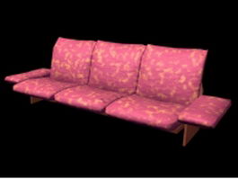 Floral print sofa 3d preview