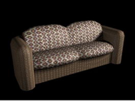 Upholstery loveseat 3d preview