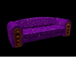 Vintage couch 3d model preview