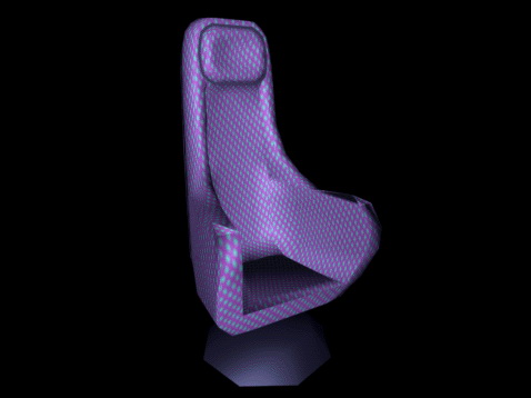 Unique recliner chair 3d rendering