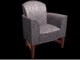 Fabric sofa chair 3d model preview