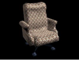 Swivel sofa chair 3d model preview
