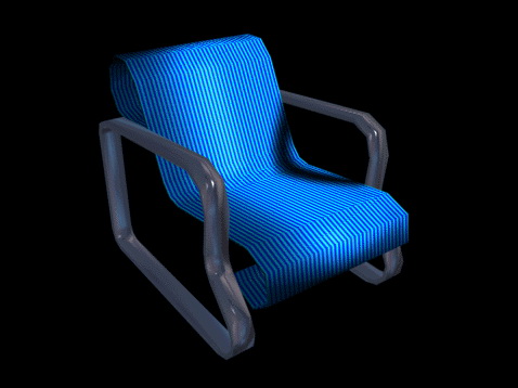 Reclining accent chair 3d rendering