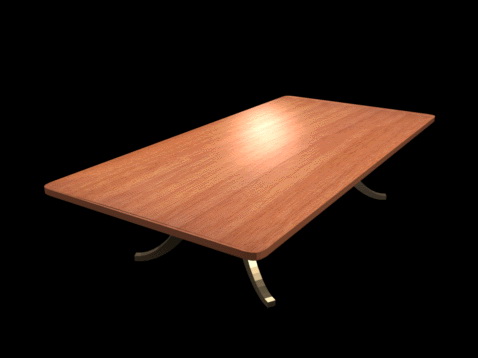 Pedestal dining table 3d rendering