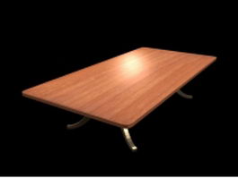 Pedestal dining table 3d model preview