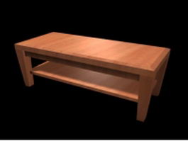 Rustic coffee table 3d preview