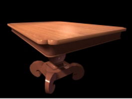 Pedestal coffee table 3d model preview