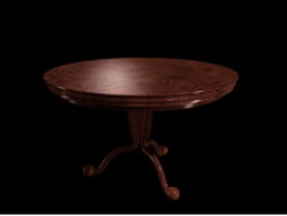 Round pedestal table 3d model preview