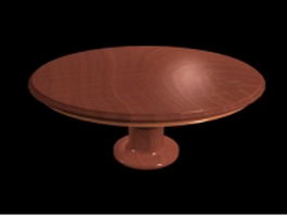 Round pedestal dining table 3d model preview